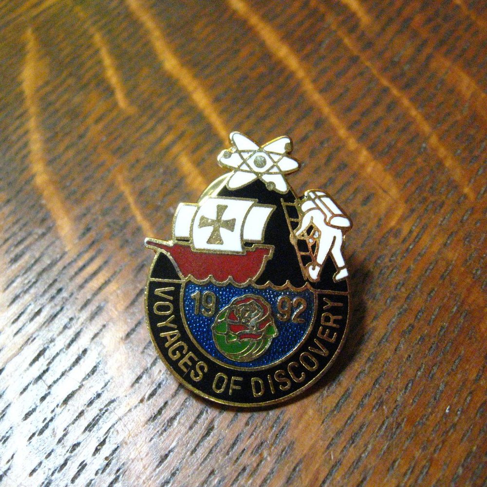 🏈 Voyages Of Discovery Vintage 1992 Lapel Pin